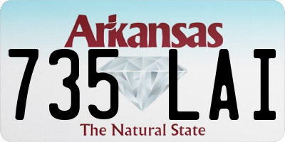 AR license plate 735LAI