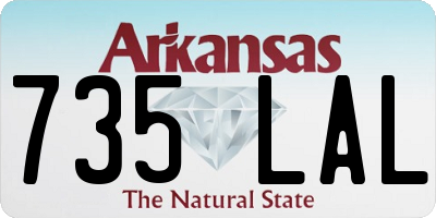 AR license plate 735LAL