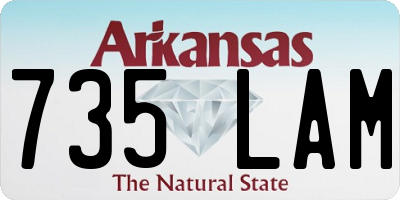 AR license plate 735LAM