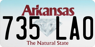 AR license plate 735LAO