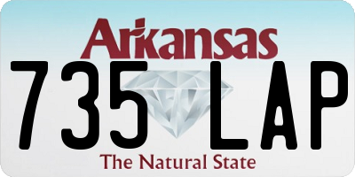 AR license plate 735LAP