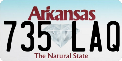AR license plate 735LAQ
