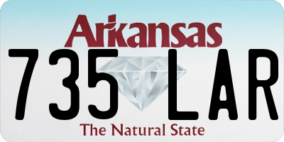 AR license plate 735LAR