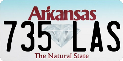 AR license plate 735LAS