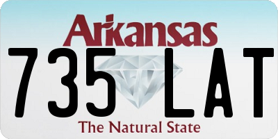 AR license plate 735LAT
