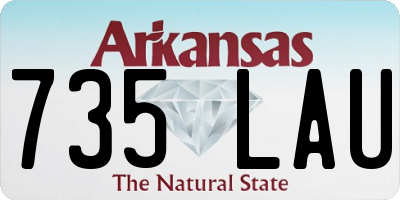 AR license plate 735LAU