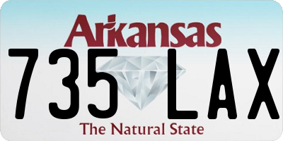 AR license plate 735LAX