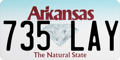 AR license plate 735LAY