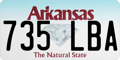 AR license plate 735LBA