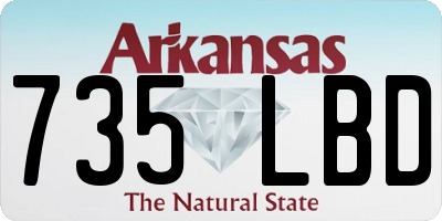 AR license plate 735LBD