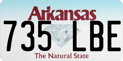 AR license plate 735LBE