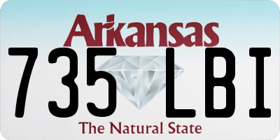 AR license plate 735LBI
