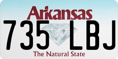 AR license plate 735LBJ