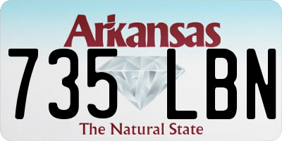 AR license plate 735LBN