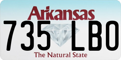 AR license plate 735LBO