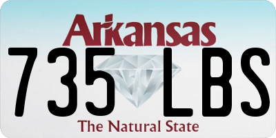 AR license plate 735LBS