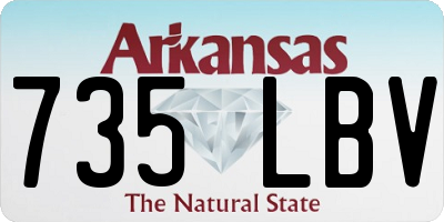 AR license plate 735LBV