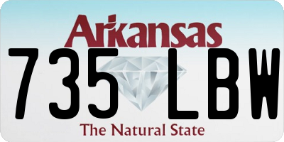 AR license plate 735LBW