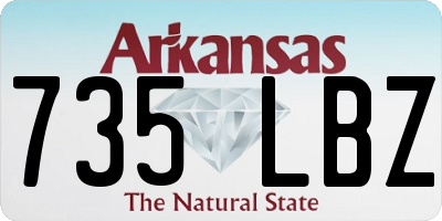 AR license plate 735LBZ