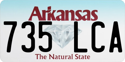 AR license plate 735LCA