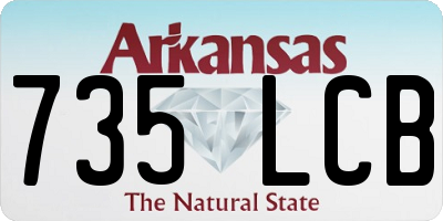 AR license plate 735LCB