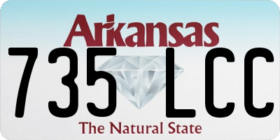 AR license plate 735LCC