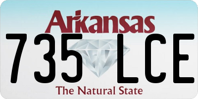 AR license plate 735LCE