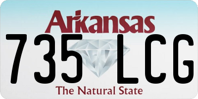 AR license plate 735LCG