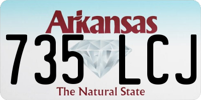 AR license plate 735LCJ