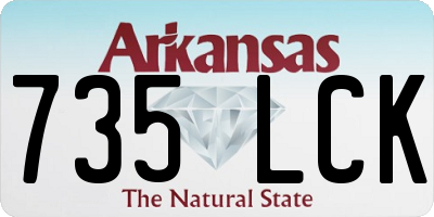 AR license plate 735LCK