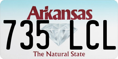 AR license plate 735LCL