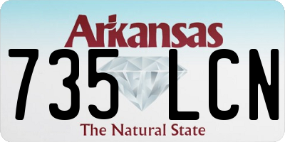 AR license plate 735LCN