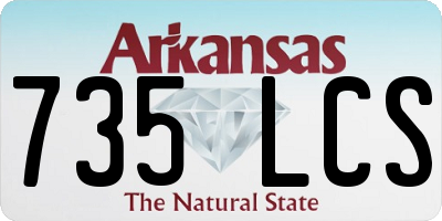 AR license plate 735LCS