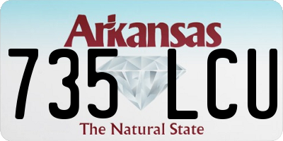 AR license plate 735LCU
