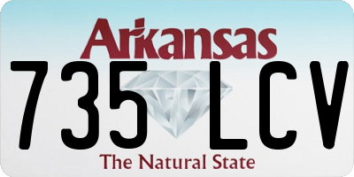 AR license plate 735LCV