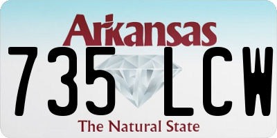 AR license plate 735LCW