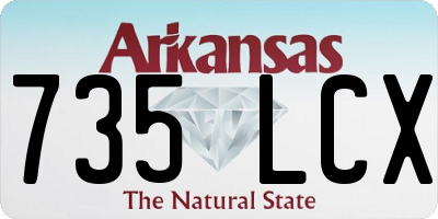AR license plate 735LCX