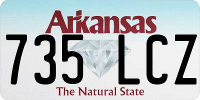 AR license plate 735LCZ