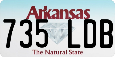 AR license plate 735LDB