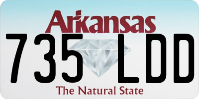 AR license plate 735LDD