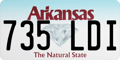 AR license plate 735LDI