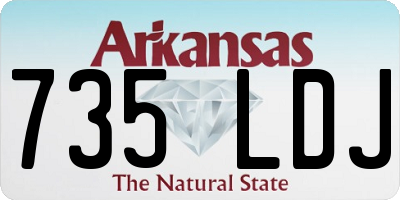 AR license plate 735LDJ