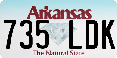 AR license plate 735LDK