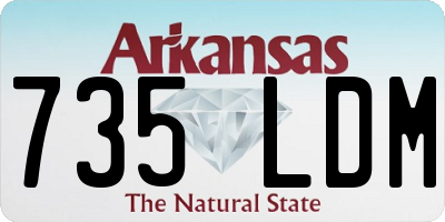 AR license plate 735LDM