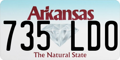 AR license plate 735LDO