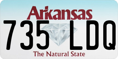 AR license plate 735LDQ