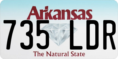 AR license plate 735LDR
