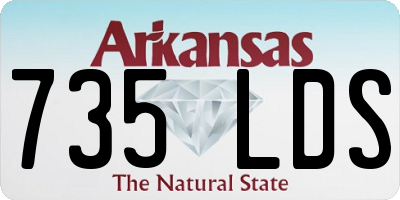 AR license plate 735LDS