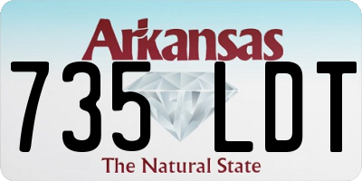 AR license plate 735LDT
