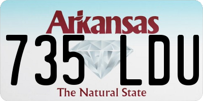 AR license plate 735LDU